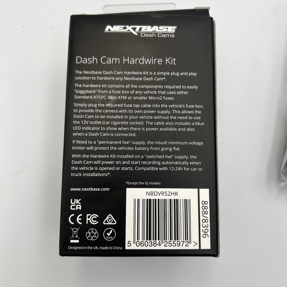 NEXTBASE Series 2 Dash Cam Hardwire Kit Black, NBDVRS2HK - New - Picture 6 of 7